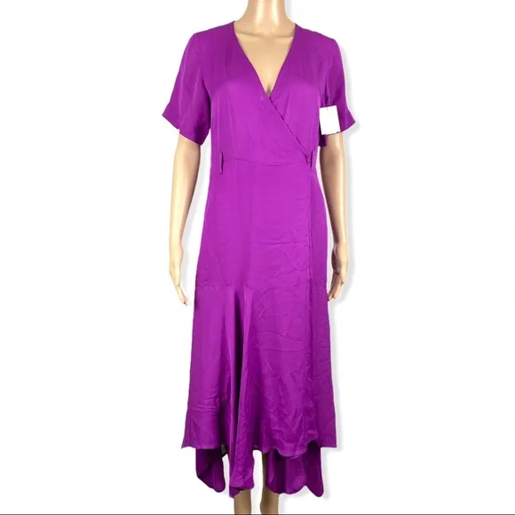 A.L.C. | Dresses | Alc Claire Silk Purple Wrap Dress | Poshmark